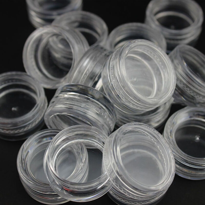 50x Plastic Empty Cosmetic Sample Container 3 Grams Jars Containers pot  hot.