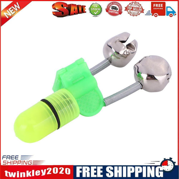 10pcNight Fishing Rod Tip Night Light Twin Bell Ring Fishing Bait Alarm Red