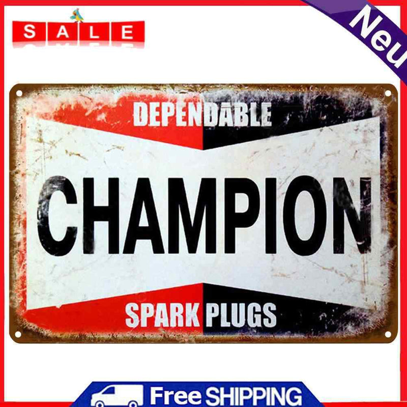 CHAMPION Retro Metal Plate Tin Sign for Bar Pub Club Cafe Art Poster Home Decor