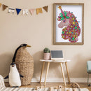 5D DIY Partial Drill Special Shape Unicorns Rhinestone Drawing Decoration Kit