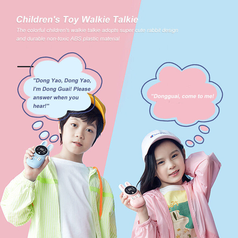 Portable Handheld Walkie Talkie Radio Transceiver Interphone (Pink Blue) Newly