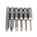6pcs 50mm 2.0-6.0mm Flat Head Slotted Tip Screwdrivers Bits Newly