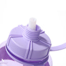 Portable Women Summer Gym Water Bottle Straw Large Capacity (Purple 1500ml)