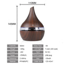 300ml Wood Grain Humidifier Mist Maker USB Colorful Aroma Diffuser (B) Newly