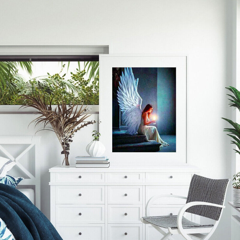 Angel Girl Frameless Picture Oil Paint By Numbers Hand Painted Drawing for Room