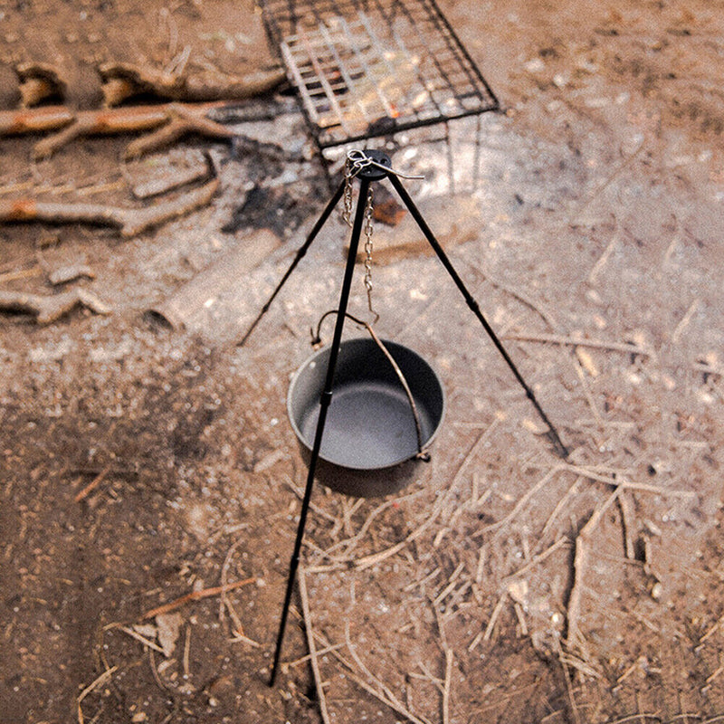 Mountainhiker Camping Picnic Grill Hanging Pots Outdoor Tripod Kit (Black)