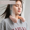 Mini Neck Fan Bladeless USB Rechargeable Neck Air Cooler (Pink 3000mAh)