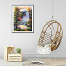 5D DIY Diamond Painting waterfall Full Round Drill Decor Newly
