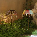 Solar Garden Lights aterproof Plug Umbrella Art Lamp Yard Decor (Colorful)