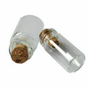 10x Clear Small Cork Stopper Mini Glass Vial Jars Containers Bottle N5Y7