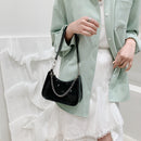 Fashion Women PU Solid Color Chain Shoulder Underarm Bag Ladies Hobos Handbags