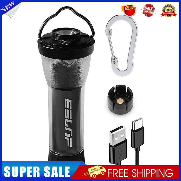 LED Lamp Adjustable Lighthouse Flashlights USB Charging for Outdoor (Black A)