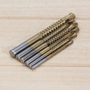 6Pcs HSS High Speed Steel Titanium Coated Drill Bit Set 3/4/5/6/6.5/8mm Newly
