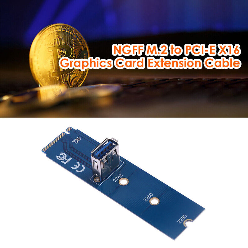 M.2 NGFF to USB 3.0 PCI-E X16 Card VGA Graphics GPU Card Extension Riser