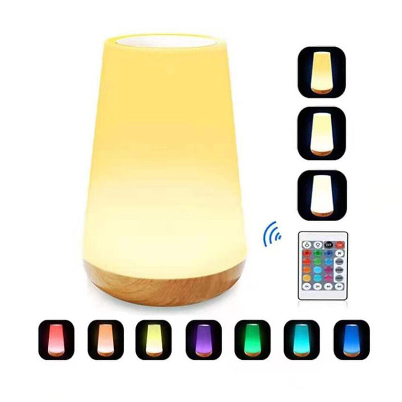 Colorful USB Charge Touch Kid Room Bedside Table Atmosphere Lamp LED Dimmable