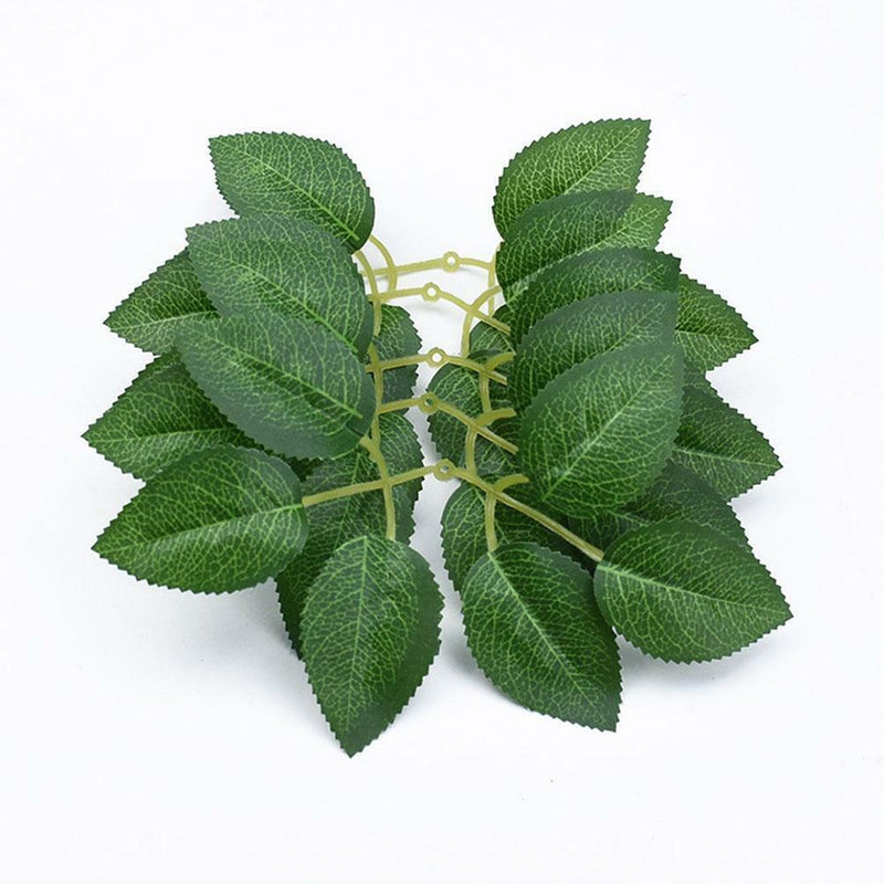 DIY Silk Roses Leaf Gift Weddings Decoratives Flowers Wreath Artificial Leaves