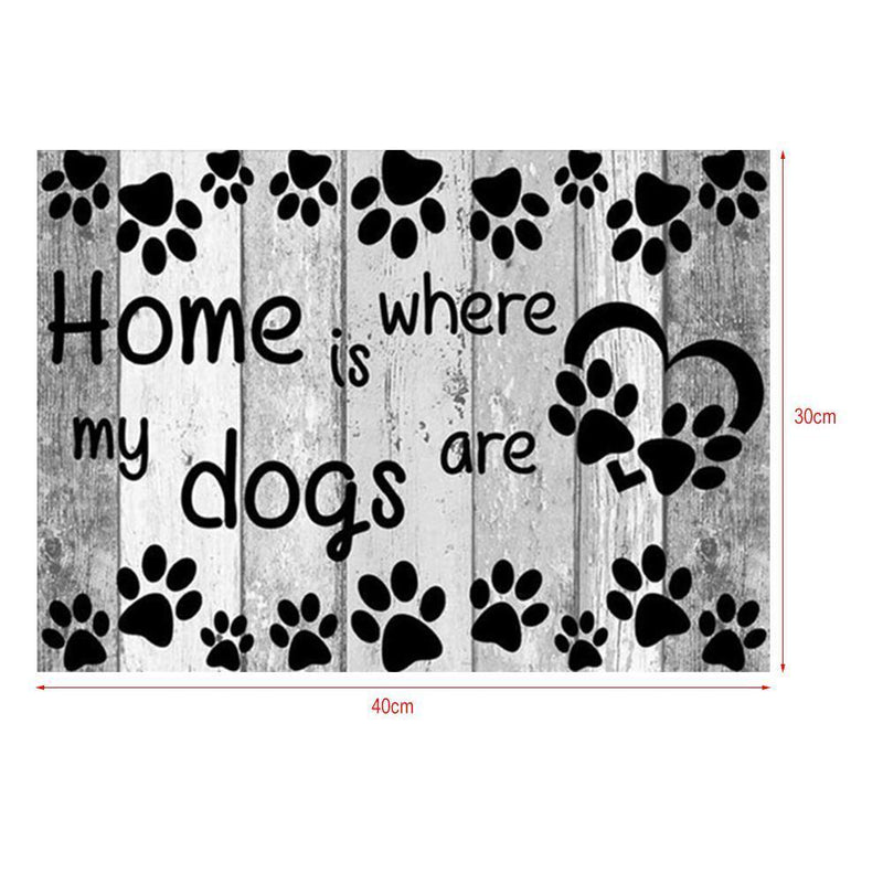 5DDIY Diamond Painting Cross Stitch Dog Home is Where Rhinestone Embroidery