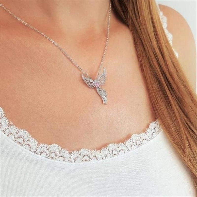 Elegant Fashion Women Religion Prayer Jewelry Angelwing Pendant Virgin Mary