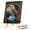 Oil Paint By Numbers Gems Owl Frameless Picture Craft Kit for Room Decoration