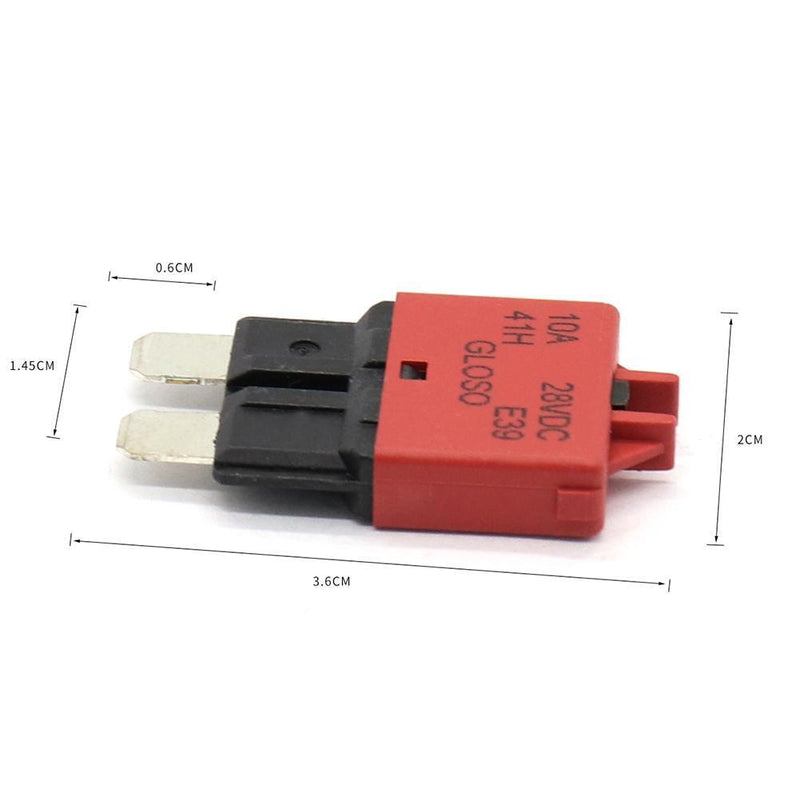 DC32V Manual Reset ATC Circuit Breaker Blade Fuse for Car Boat(10A Red