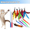 12x Kätzchen Katze Feder Spielzeug Glocke Zauberstab Teaser Rod Interactive Pla.