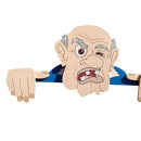Garden Illustration Fence Decoration Wood Old Man/Lady Yard Art Sign (A) Newly