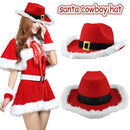 CHRISTMAS Light Up LED Cowboy Hat SANTA Costume party COUNTRY FUN`