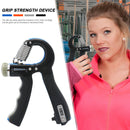 R-Shape Spring Hand Gripper Fitness Countable Hand Strength Grip (Black) Newly