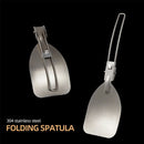Stainless Steel Food Turner Cooking Accessories Folding Spatula Frying Shovel