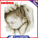 Holding Baby Partial Cross Stitch 14CT Counted Embroidery DIY Needlework Crafts