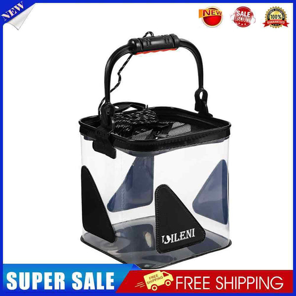 #A Folding Fishing Bucket Outdoor Fishing Live Fish Storage Container Accessorie