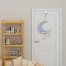Wooden Eid Mubarak Hanging Pendant Moon Ornament Ramadan Decor (JM00463)
