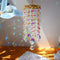 Crystal Colorful Wind Chimes Pendant Garden Hanging Drop Candlestick Decoration
