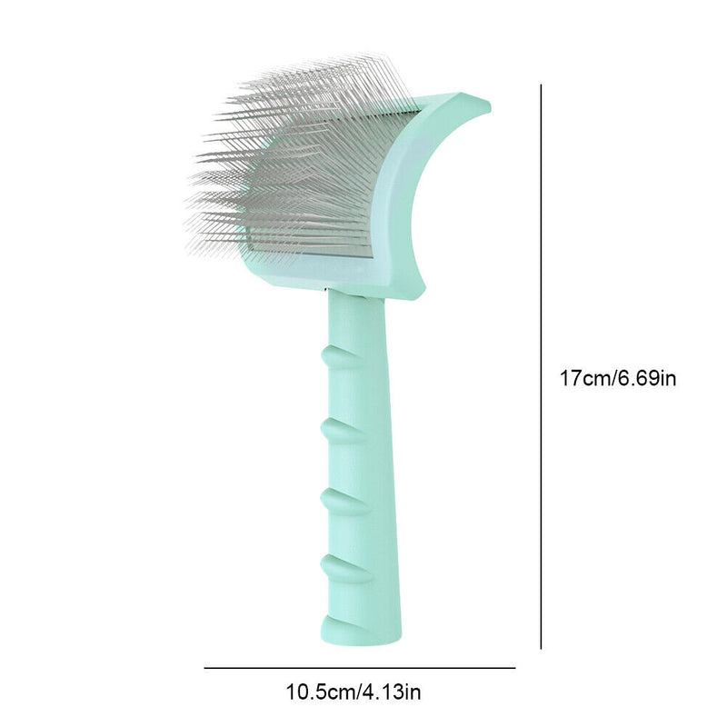 Pet Grooming Comb Shedding Needle Brush Dog Cat Undercoat Dematting (Green)