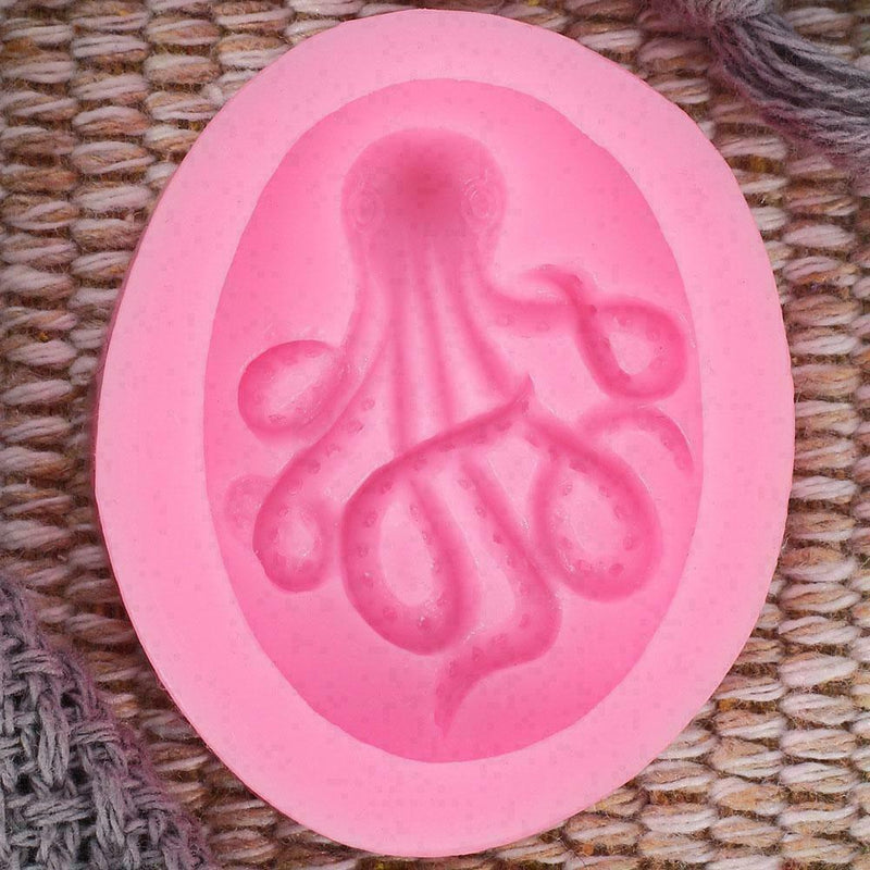 Octopus Silicone Mould Fondant Cake Cupcake Decor Mold N2R5 4.6*3.8*1cm Y9M5