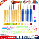 Hand Craft Crochet Curve Needles Weave Stitch Home DIY Knitting Tools Set