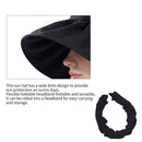 Women Foldable Visors Cap Wide Brim Beach Summer Vacation Empty Top Sun Hats