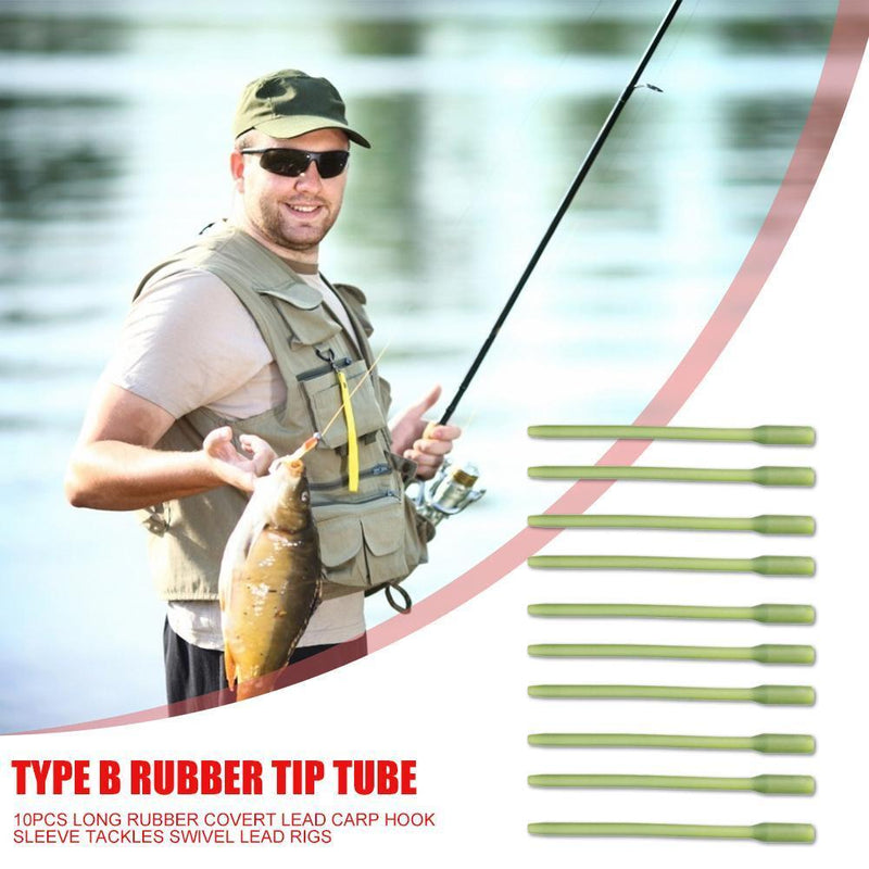 10pcs Long Anti-Tangle Sleeves Connect Quick Change Hook Sleeve for Carp Fishing