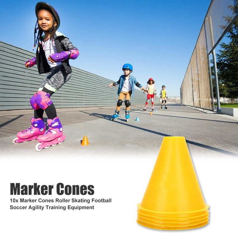 10pcs/set Marker Cones Roller Skating Football Soccer Agility Training Equi