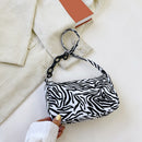 Retro Women Animal Pattern Print Underarm Shoulder Bag Handbags (Zebra)