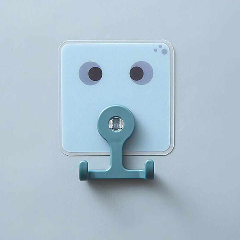 Self Adhesive Cute Hook Kitchen Wall Hanging Punch Free Door Hooks Storage Racks