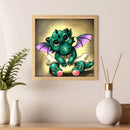 Diamond Painting Cyan pterosaur Full Square Rhinestone Wall