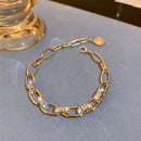 Double Chain Cubic Zirconia Adjustable Luxury Bracelet Crystal Jewelry Couple