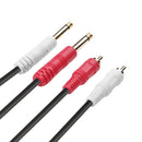 Dual RCA to Dual Mono 6.35mm Male Audio Cable 2RCA to 2 6.5 DVD Mixer (2m)