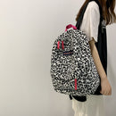 Preppy Style Canvas Zebra Cow Pattern Print Large Backpack Casual Women Handbags