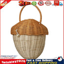 Handmade Rattan Mushroom Basket Handbag Woven Organizer Photography Props Newly
