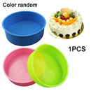 8 inches Round Silicone Non stick Cake Pan Bread Baking Mould For Kitchen G3Q8