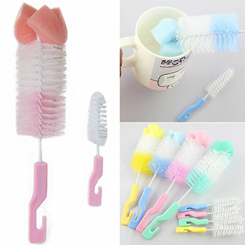 Baby milk bottle nipple teapot nozzle spout tube nylon cleaning brush clean X1F8