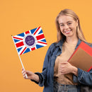 Small Flag - 10pcs Queens Elizabeth Stick Flags 70th Anniversary Decor (1) Newly