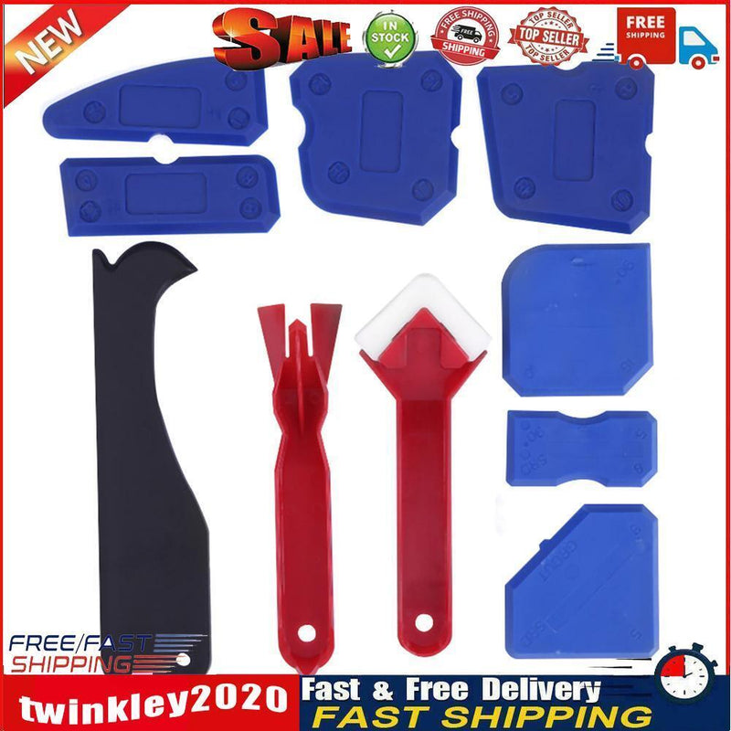 10pcs Home Remover Caulk Finisher Sealant Smooth Scraper Grout Kit Tools Newly